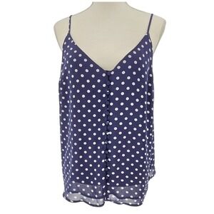 Sophie Rue Sheer Polka‎ Dot Button Front Cami Top Romantic Chic